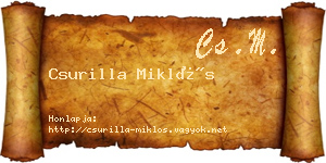 Csurilla Miklós névjegykártya